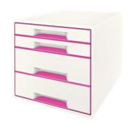 Buc de cajones WOW CUBE de Leitz Fucsia 2x An. x Al. x Pr.: 245 x 34 x 325 mm, 2x 245 x 71 x 325 mm A4 Maxi
