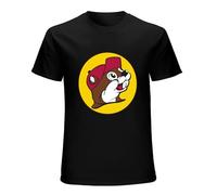 BUC Ees Beaver Mens Camiseta unisex Graphic Print Top Black Tee, Negro , M
