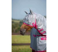 Bucas Buzz-Off Fly Mask, Blue/Blossom - L Bucas