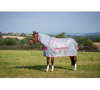 Bucas Buzz-Off Fly Rug with Neck, Blue/Blossom - 135 cm Bucas