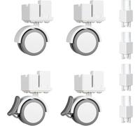 BUCATSTATE Cage 3.0 - Accesorios universales para ruedas y apilamiento, accesorios Cage 3.0 que soportan movimiento y apilamiento, solo para jaulas de metal Bucatstate 3.0, no para jaula 2.0 (blanco)