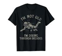 Buceador Divertido No Soy Viejo, Estoy buceando Durante décadas Camiseta gráfica económica, Hombre, Negro, S