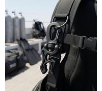 Buceo Doble Ranura para Regulador para bcd Buceo Doble Ranura | Nylon , 2 ranuras, ideal para reguladores, consolas y mangueras de baja/alta presión(Black 10*6mm)