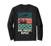 Buceo ecológico de conservación del océano Administrador de arrecifes de Coral de Buceo apnea Manga Larga