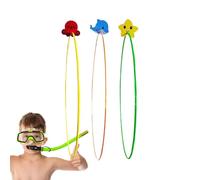 Buceo en la Piscina a través del, Juguete para Nadar a través de Anillos, 3 programas de Entrenamiento de Piscina submarina de Alta Estabilidad, Entrenamiento de Agua de Buceo Flotante para 4