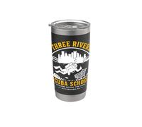 Buceo en Pittsburgh Three Rivers 412 Funny Diver Swim Vaso térmico de acero inoxidable de doble pared