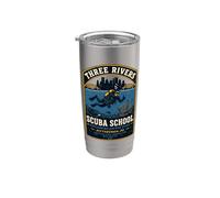 Buceo en Pittsburgh Three Rivers 412 Funny Diver Swim Vaso térmico de acero inoxidable de doble pared