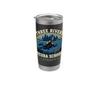 Buceo en Pittsburgh Three Rivers 412 Funny Diver Swim Vaso térmico de acero inoxidable de doble pared