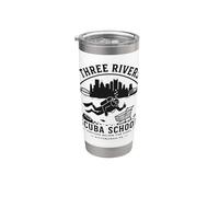 Buceo en Pittsburgh Three Rivers 412 Funny Diver Swim Vaso térmico de acero inoxidable de doble pared