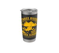 Buceo en Pittsburgh Three Rivers 412 Funny Diver Swim Vaso térmico de acero inoxidable de doble pared