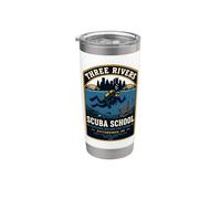 Buceo en Pittsburgh Three Rivers 412 Funny Diver Swim Vaso térmico de acero inoxidable de doble pared