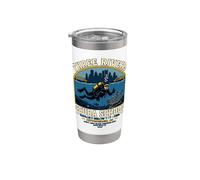 Buceo en Pittsburgh Three Rivers 412 Funny Diver Swim Vaso térmico de acero inoxidable de doble pared