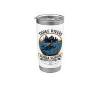 Buceo en Pittsburgh Three Rivers 412 Funny Diver Swim Vaso térmico de acero inoxidable de doble pared