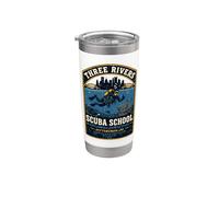 Buceo en Pittsburgh Three Rivers 412 Funny Diver Swim Vaso térmico de acero inoxidable de doble pared