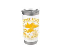 Buceo en Pittsburgh Three Rivers 412 Funny Diver Swim Vaso térmico de acero inoxidable de doble pared
