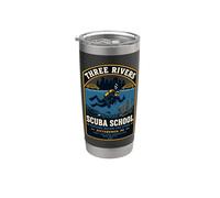 Buceo en Pittsburgh Three Rivers 412 Funny Diver Swim Vaso térmico de acero inoxidable de doble pared
