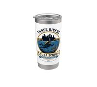 Buceo en Pittsburgh Three Rivers 412 Funny Diver Swim Vaso térmico de acero inoxidable de doble pared