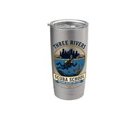 Buceo en Pittsburgh Three Rivers 412 Funny Diver Swim Vaso térmico de acero inoxidable de doble pared