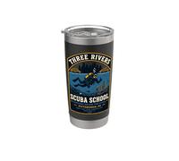 Buceo en Pittsburgh Three Rivers 412 Funny Diver Swim Vaso térmico de acero inoxidable de doble pared