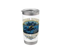 Buceo en Pittsburgh Three Rivers 412 Funny Diver Swim Vaso térmico de acero inoxidable de doble pared