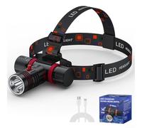 Buceo Faro Ipx8 Impermeable Subacuático Led Luz Con Carga Tipo-c Ángulo Ajustable Faro Para Snorkeling Natación Buceo Nocturno Negro