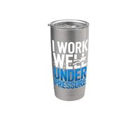 Buceo I Work Well Under Pressure Deporte Decir Buceador Vaso térmico de acero inoxidable de doble pared