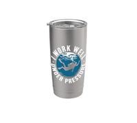 Buceo I Work Well Under Pressure Deporte Decir Buceador Vaso térmico de acero inoxidable de doble pared