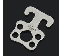 Buceo lateral Bungee Loops hebilla de gancho con cordón elástico de 50 cm - Acero inoxidable 316 de grado marino 316, accesorio de placa compacto montado en la cintura