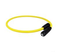 Buceo Manguera de Presión Media 100cm Conector Inoxidable Triple Capa Anti-Torcedura Tubo Flexible de Flujo de Aire Amarillo para Inflación BCD
