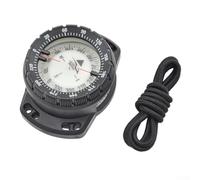 Buceo profesional para brújula con tamaño ajustable fácil de usar para todos los tamaños de muñeca (negro)