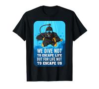 Buceo Submarino Cita Buceo Vida Océano Hombres Camiseta gráfica económica