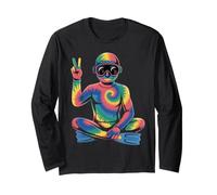 Buceo, teñido Anudado, Signo de la Paz, Hippie, para Mujer y Hombre Manga Larga