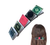 Buch Haarklammer Miniatur - Miniatur Buch Haarnadel Clip, Handgefertigte Vintage Haarspange, Charmantes Haaraccessoire Für Dickes Haar, Einzigartige Clip Design | Stilvolle Frisuren Dekoration Für Mäd
