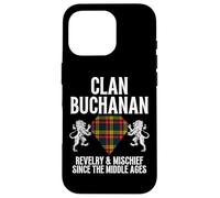 Buchanan Clan Scottish Name Escudo de Armas Familia de tartán Carcasa para iPhone 16 Pro