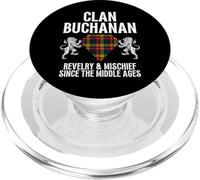 Buchanan Clan Scottish Name Escudo de Armas Familia de tartán PopSockets PopGrip para MagSafe