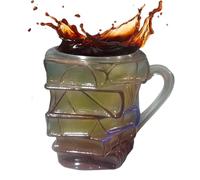 Buchtasse - Buchbecher - Taza de libro con diseño de Bemalte Buchtasse Für Tee Und Wasser | Elegante Vintage-Acryltasse Für Küche, Restaurant, Zuhause, Saft, Reisen, Getränke, Hotel