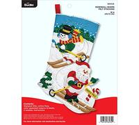 Bucilla 86932E Kit de aplique de fieltro para calcetines, 45,72 cm, esquí de descenso.