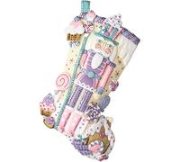 Bucilla 89256E - Kit de fabricación de calcetines de fieltro de 18 pulgadas, cascanueces dulce, perfecto para manualidades y manualidades