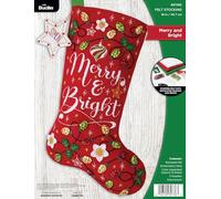 Bucilla, Feliz y brillante, perfecto para manualidades y manualidades, kit de fieltro de 18 pulgadas