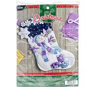Bucilla Felt Applique Kit de Apliques de Fieltro para calcetín de Noche Helada, Multicolor, 45,72 cm
