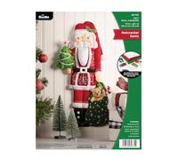 Bucilla Felt Wall Hanging Kit, Nutcracker Santa, Perfect for DIY Arts and Crafts Projects Fieltro para Colgar en la Pared, 89775E, Papá Noel Cascanueces