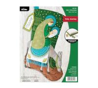 Bucilla, Holy Journey, Felt Applique 18" Stocking Making Kit, Perfect for Holiday DIY Arts and Crafts Projects, 89710E
