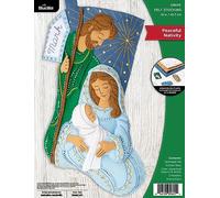 Bucilla Kit de fabricación de calcetines de fieltro de 18 pulgadas, belén pacífico, perfecto para manualidades y manualidades, 89601E