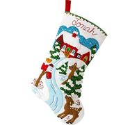 Bucilla Navidad, días de invierno, 18 pulgadas, kit de fabricación de calcetines de fieltro, perfecto para manualidades, manualidades y manualidades, 89464E