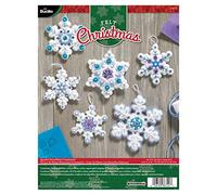 Bucilla Sparkle Snowflake Kit de Adorno, Juego de 6 Unidades