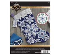 Bucilla Sparkle Snowflake Kit de Costura, Fieltro, 45,7 cm de Largo, Talla única