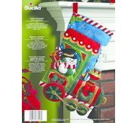 Bucilla Stocking Felt Applique Candy Express-Kit de Apliques de Fieltro para Calcetines, 45,7 cm de Largo, 9x2x12 Inches