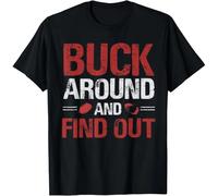 Buck Around and Find out Funny Ohio Map Vintage Adults Kids Gift Unisex T-Shirt Black XXL