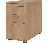 Buck fijo eurokraft pro, 1 cajón para utensilios, 2 cajones para material, 1 archivador colgante