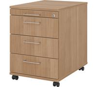 Buck rodante eurokraft pro, 1 cajón para utensilios, 3 cajones para material, profundidad 580 mm